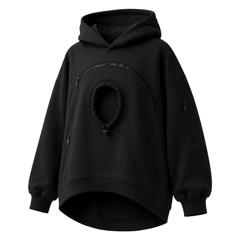 Pet Pouch Hoodie Cat Hoodie Big Size With Pouch Pull Pocket For Dogs Hoodies Front Cats Dogs Carrier Sweatshirts Side Zip Pocket